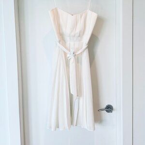 L'Agence White Pleated Dress Size 6